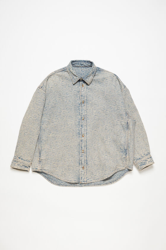 (image for) Word Of Mouth Monogram denim shirt - Relaxed fit